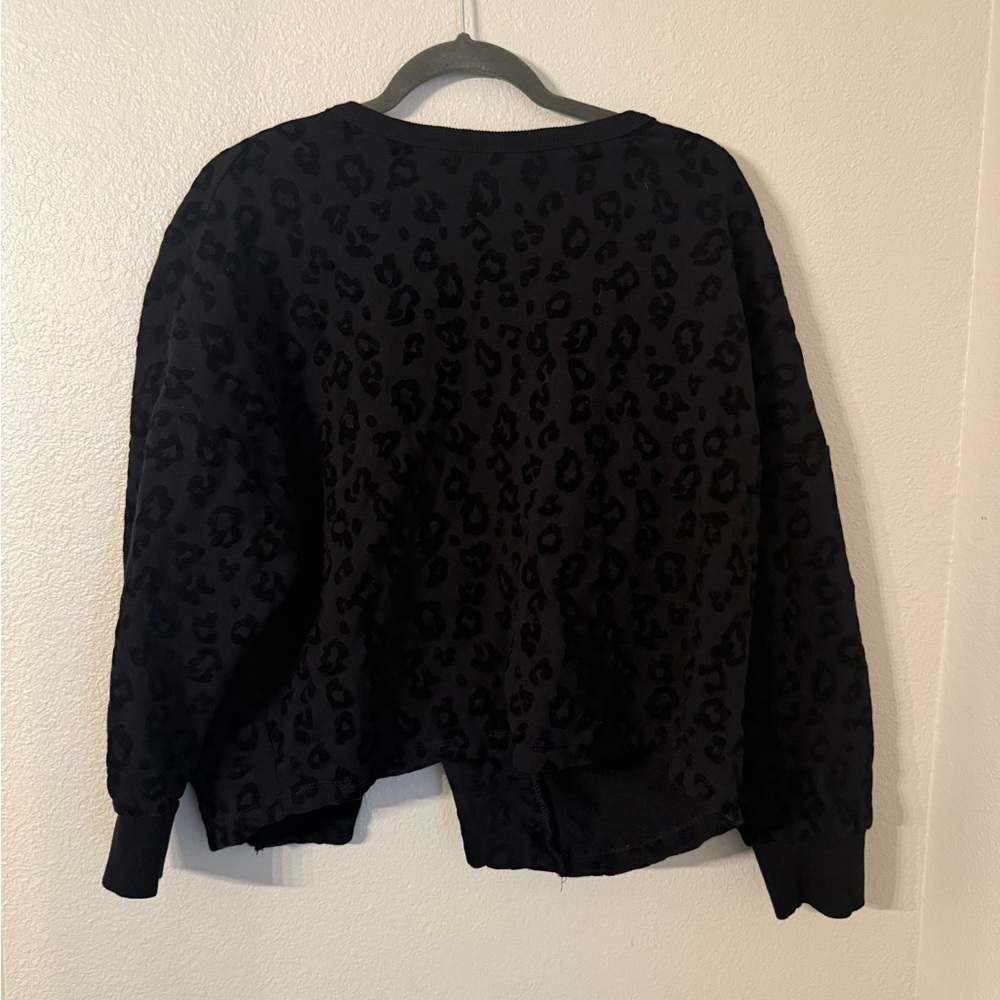Z Supply Black Leopard Teddy Jacket